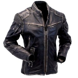 Men/'s Black Lambskin Jacket Cafe Racer Retro Slim fit Biker Real Leather Jacket