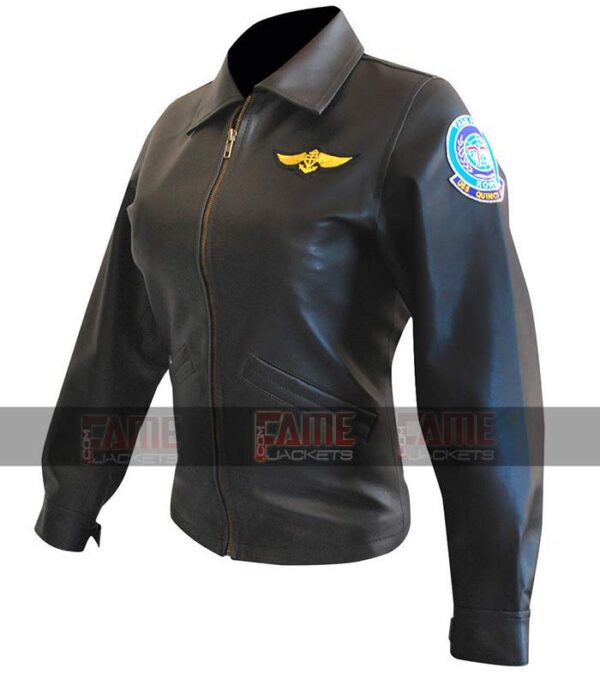 Purchase Women Bomber Genuine Black Pilot Aviator Leather Jacket Online