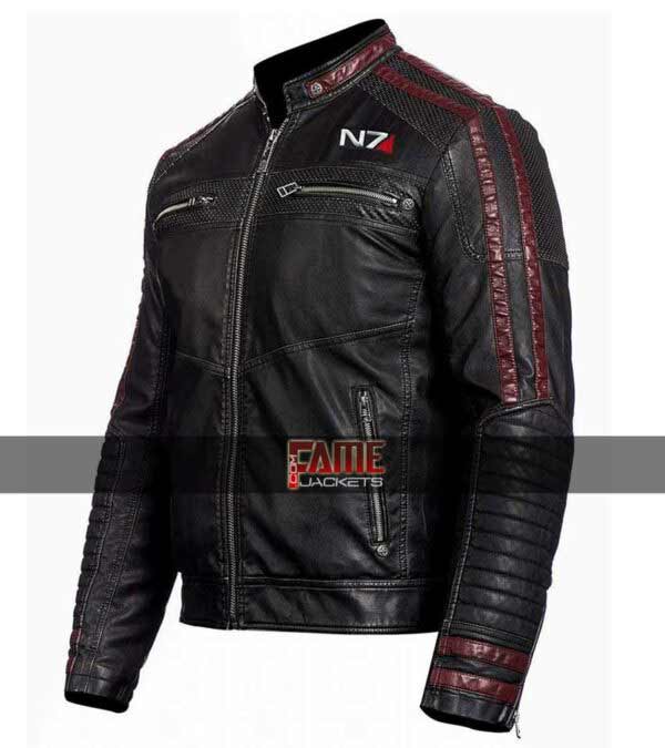 Men's Mass Effect N7 Biker Leather Jacket