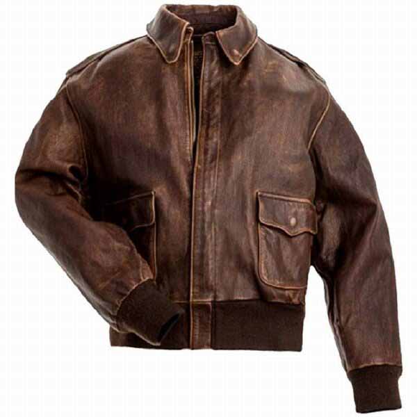 Buy A-2 Flight Distressed Brown Leather Jacket
