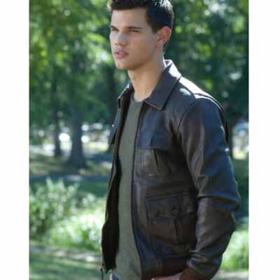 Abduction Taylor Lautner Brown Leather Jacket