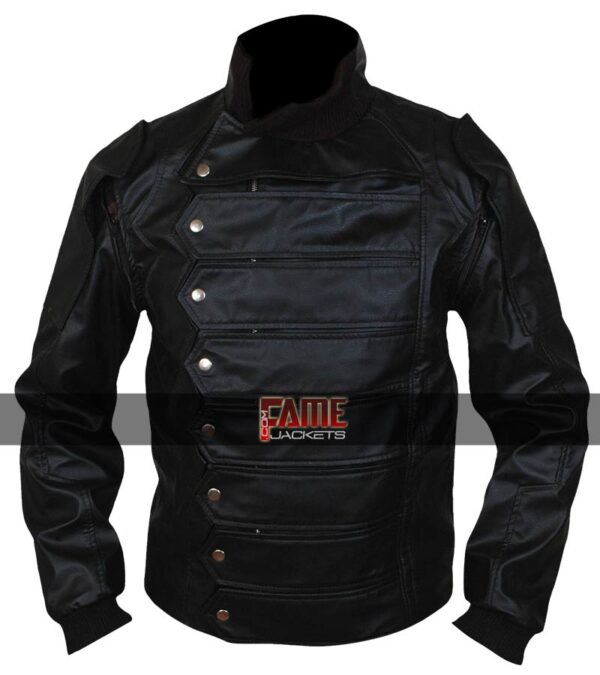 Buy Bucky Barnes Black Leather Jacket