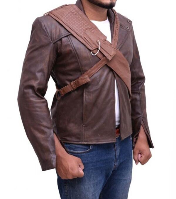 Wil Ohmsford Brown Faux Leather Jacket