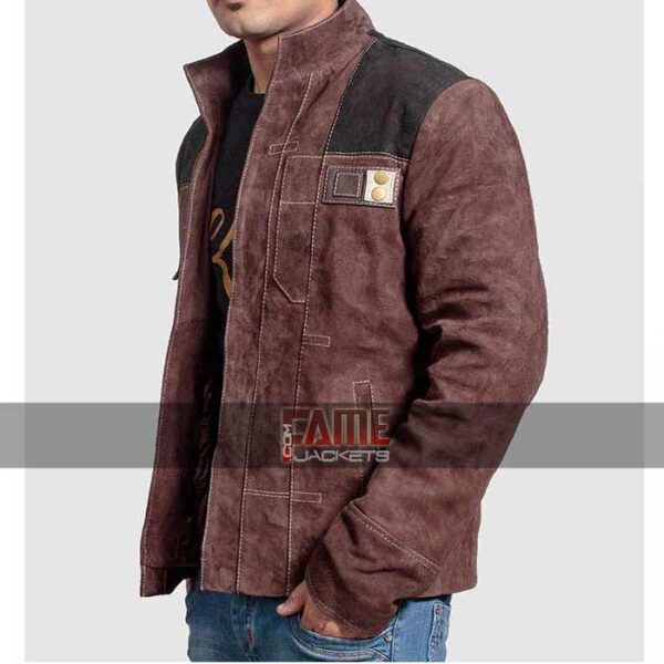 Buy Han Solo Leather Jacket in Real Brown Suede at $70 Off Sale