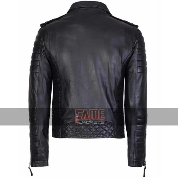 mens slim fit vintage genuine leather jacket