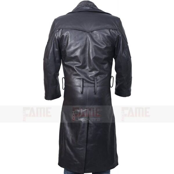 Mens Winter Leather Long Coat