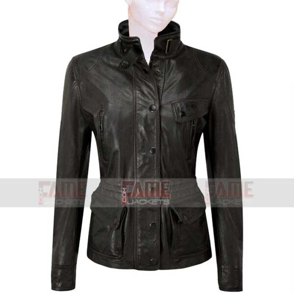 Womens New Style Black Slim Fit Winter Jacket On Sale