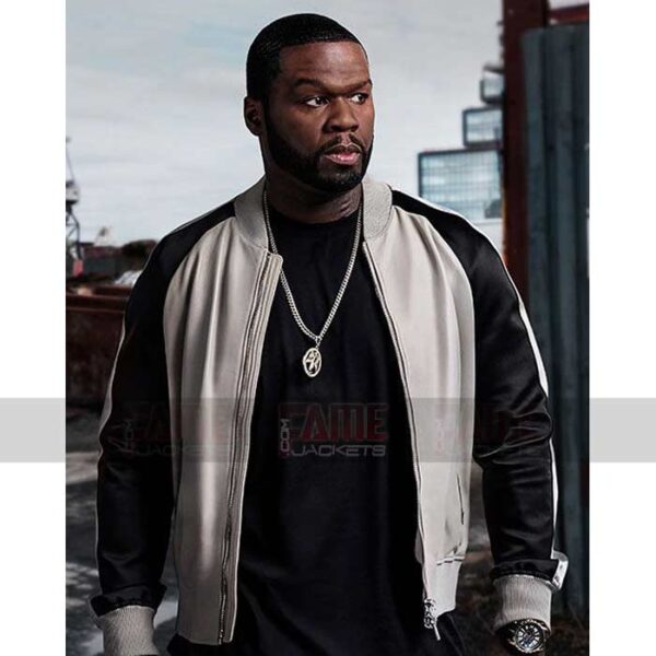 50 Cent Kanan Power Season Black And White Leather Jacket