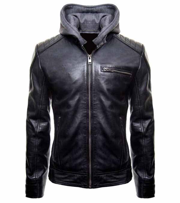 $40 off Sale - Batman Logo Brando Biker Genuine Black Leather Jacket