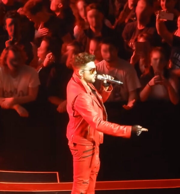 Adam Lambert Concert 2020 Mens Red Leather Jacket