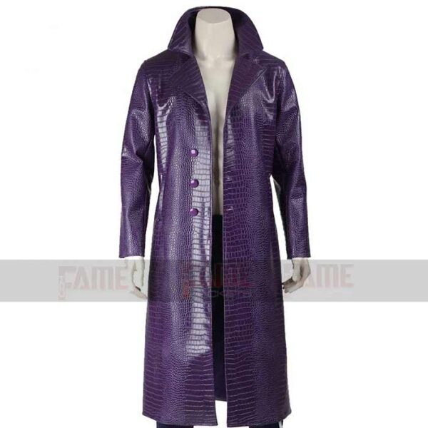Suicide Squad Jared Leto Purple Trench Coat For Men
