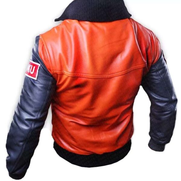 Goku 59 Blue Orange leather Jacket