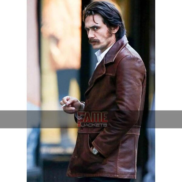 James Franco Martino The Deuce Vintage Real Leather Winter Jacket For Men