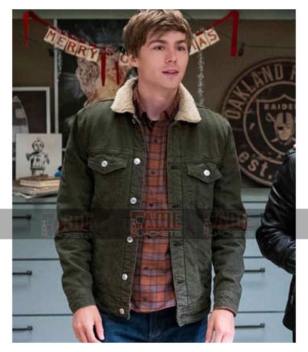 13 Reasons Why S04 Alex Standall Green Cotton Fur Collar Jacket