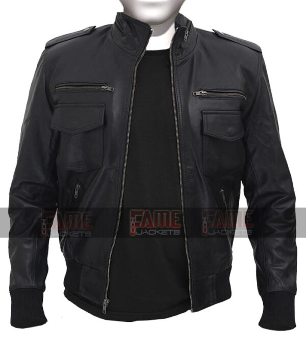Brooklyn Nine Nine Jake Peralta Black Real Leather Jacket For Men On Sale