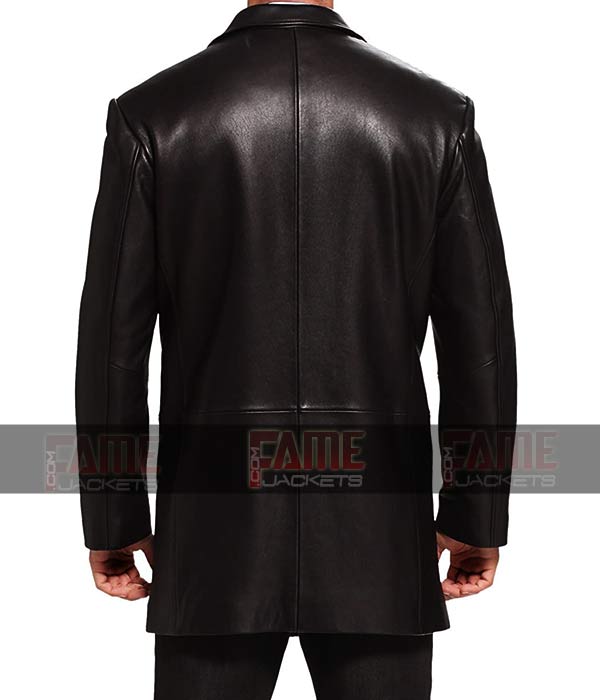 Car Coats For Men In Genuine Sheepskin Black Leather