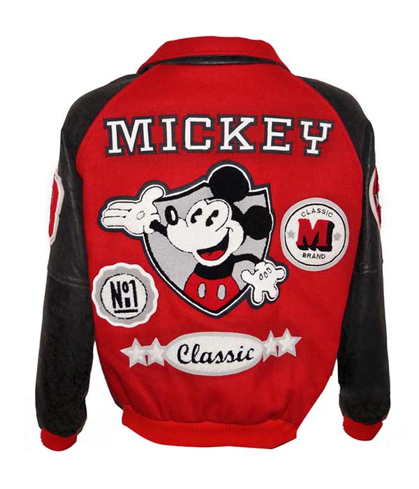 Michael Jackson Mickey Mouse Letterman Varsity Bomber Jacket For Men