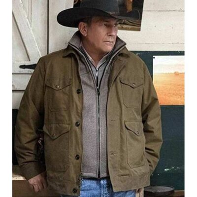 John Dutton Jacket Yellowstone S2 In Brown Cotton For Men