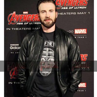 Purchase Captain America Steve Rogers Black Leather Jacket At Sale Price