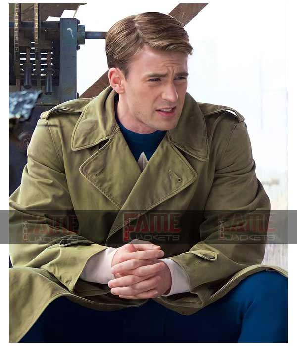 Purchase Captain America Steve Rogers Green Rain Coat At Sale Price