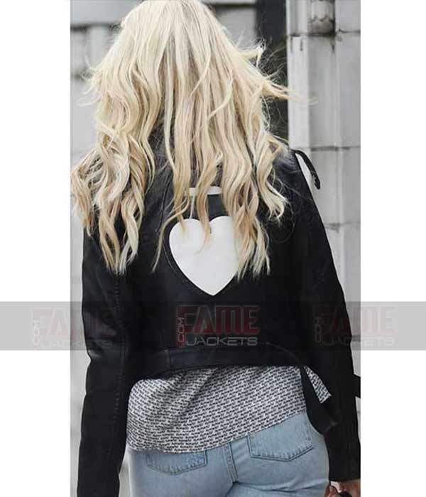 Purchase Lottie Moss Black Moto Leather Jacket At Pocket Friendly Rate