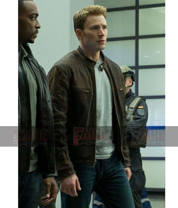 Purchase Steve Rogers Brown Cafe Racer Jacket Captain America At Pocket Friendly Rate