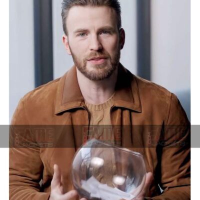 Purchase Chris Evans Tan Suede Leather Casual Jacket At Low Rate