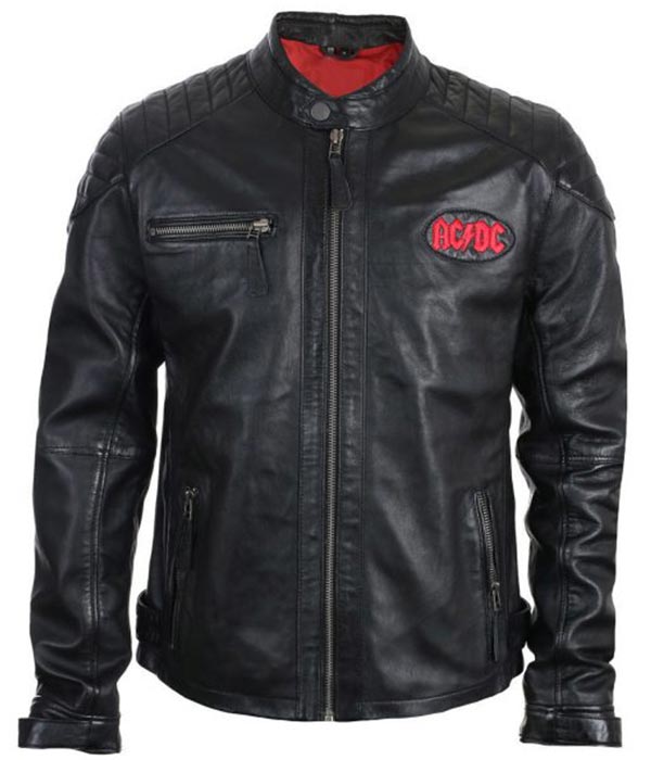 ACDC Moto Leather Jacket in Real Sheepsckin