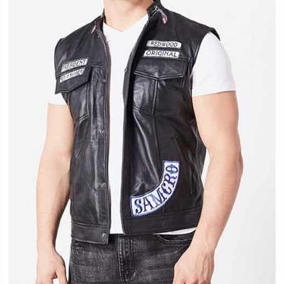 Buy Charlie Hunnam Jax Sons Of Anarchy Teller Leather Vest