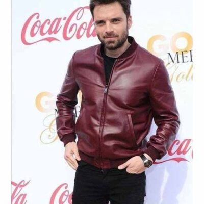 Buy Sebastian Stan Red Leather Jacket Online