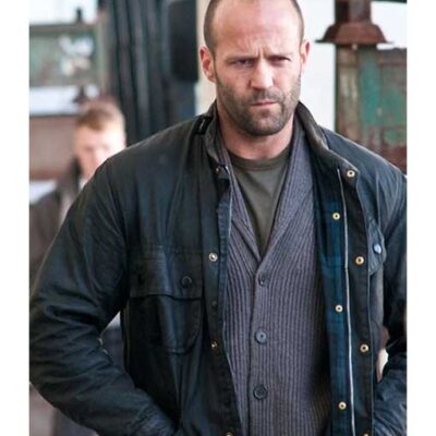 Jason Statham as Brant Black Leather Jacket from Blitz Movie