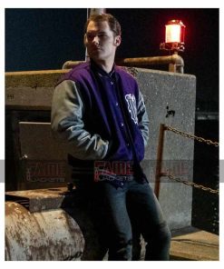 Alternative view of 13 Reasons Why Bryce Walker Letterman Varsity Blue Jacket 