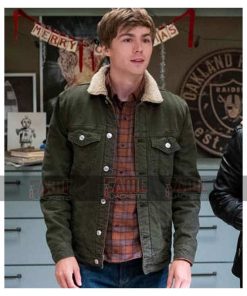 13 Reasons Why S04 Alex Standall Green Cotton Fur Collar Jacket