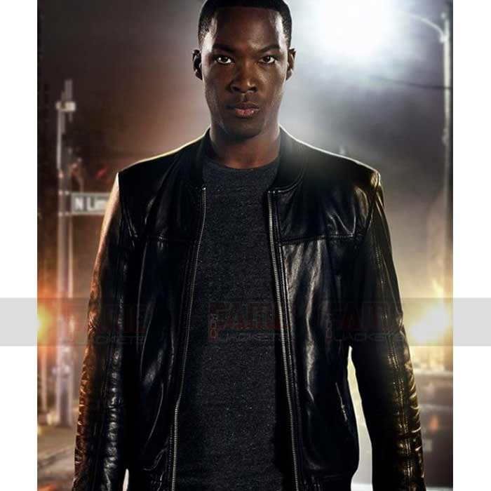 24 Legacy Eric Carter Casual Mens Black Leather Jacket