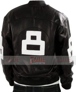 Michael Hoban Seinfeld 8 Ball Pool Black Bomber Leather Jacket