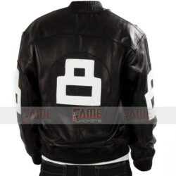Michael Hoban Seinfeld 8 Ball Pool Black Bomber Leather Jacket