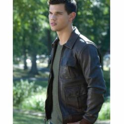Abduction Taylor Lautner Brown Real Leather Jacket