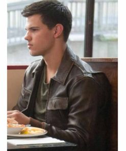 Alternative view of Abduction Taylor Lautner Brown Real Leather Jacket