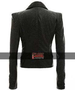 Alternative view of Alabama Women Biker Slim Fit Black Leather Jacket