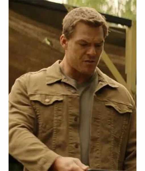Alan Ritchson Reacher Brown Denim Jacket