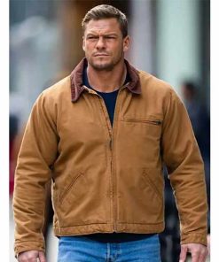 Reacher S02 Alan Ritchson Brown Cotton Jacket