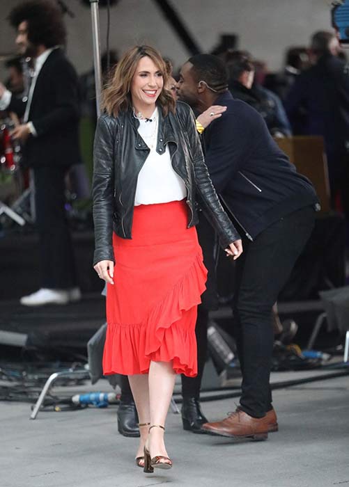 Alex Jones The One Show Anchor Slim Fit Real Leather Jacket