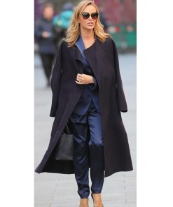 Big and Tall Womens Black Cotton Over Coat