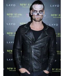 Adam Lambert Halloween Party Black Biker Leather Jacket
