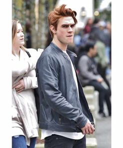 Alternative view of Riverdale S02 K.J Apa Archie Andrews Blue Leather Jacket