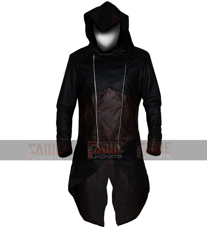 Assassins Creed Unity III Exotica Real Leather Costume With Hoodie