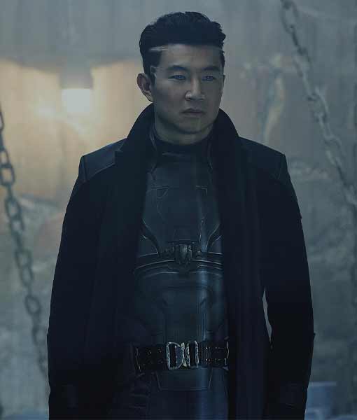 Simu Liu Atlas 2024 Black Trench Coat