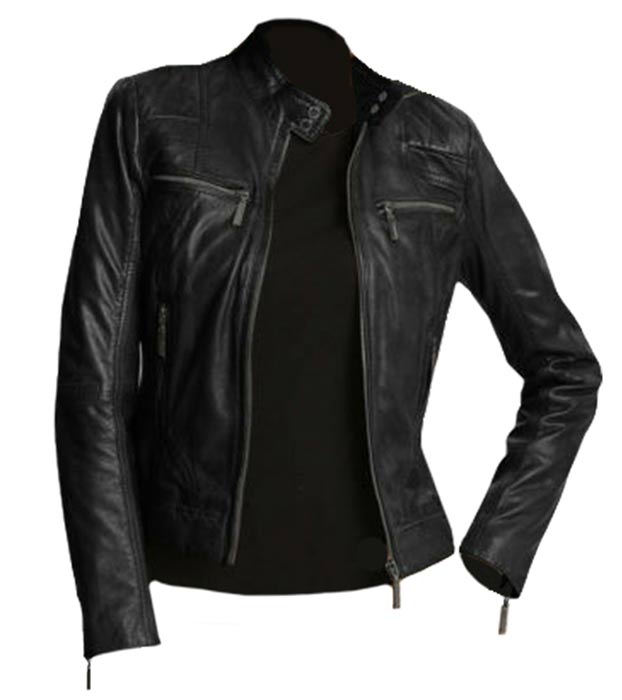 Attractive & Stylish Slim Fit Black Leather Biker Jacket