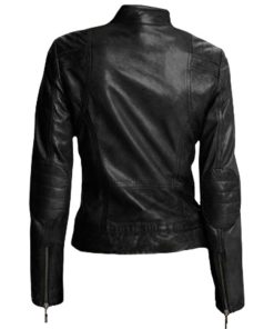 Alternative view of Attractive & Stylish Slim Fit Black Leather Biker Jacket