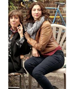 Alternative view of Aurora Browne Baroness Von Sketch Genuine Brown Leather Jacket